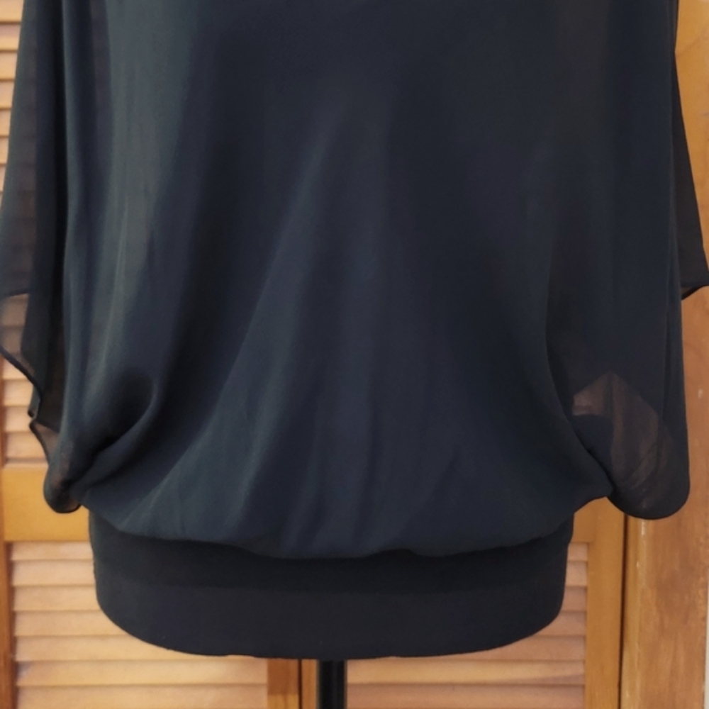 NWT Express Open Sleeve Silk Blouse Size XS - Picture 3 of 12